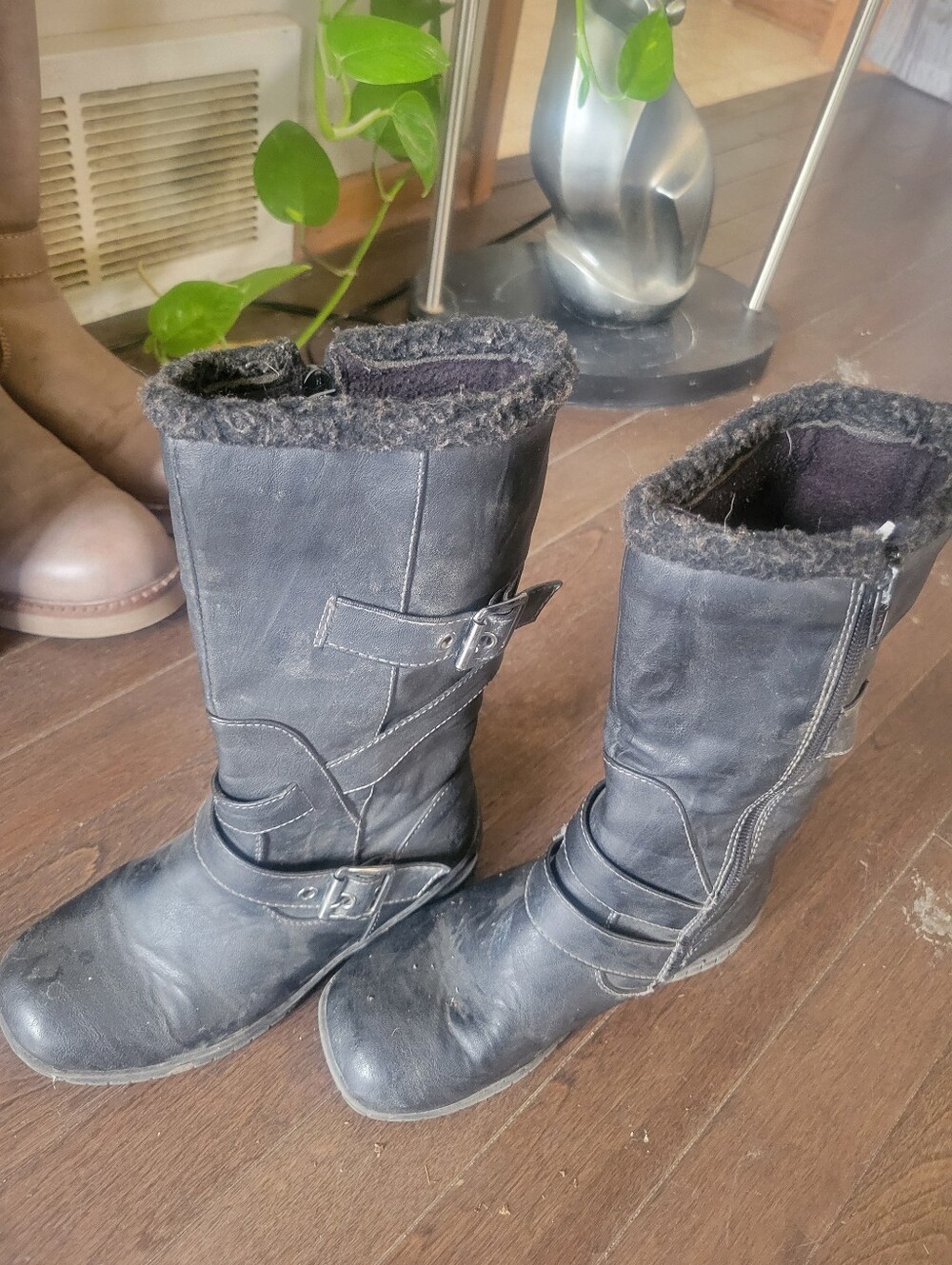 Girls Tall Zip Up Boots
